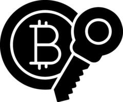 Bitcoin Glyph Icon vector