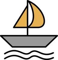 Sailing Line Filled Icon vector