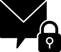 Private Message Glyph Icon vector