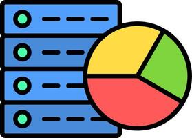 Data Analytics Line Filled Icon vector