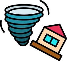 Tornado Line Filled Icon vector