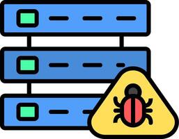 Database Bug Line Filled Icon vector