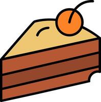 Pastry Line Filled Icon vector