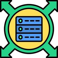 Data Driven Line Filled Icon vector