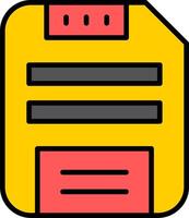 Save Data Line Filled Icon vector