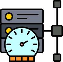 Performance Line Filled Icon vector