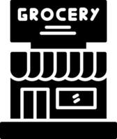tienda de comestibles Tienda glifo icono vector