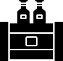 Beer Box Glyph Icon vector