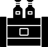 Beer Box Glyph Icon vector