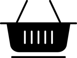 Shopping Basket Glyph Icon vector