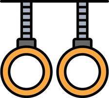Gymnastics Line Filled Icon vector