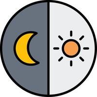 Day And Night free Line Filled Icon vector