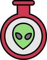 Aliens Line Filled Icon vector