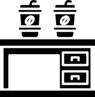 Coffee Table Glyph Icon vector