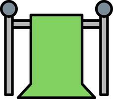 Green Screen Line Filled Icon vector