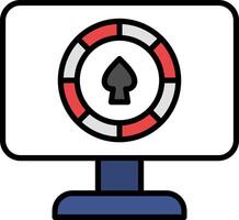 Gambling Line Filled Icon vector