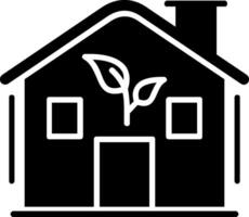 Low Energy House Glyph Icon vector