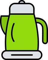 Kettle Line Filled Icon vector