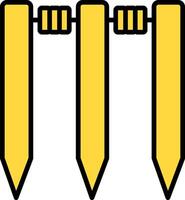 Wicket Line Filled Icon vector
