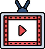 Live Stream Line Filled Icon vector