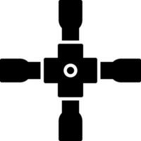 Lug Wrench Glyph Icon vector