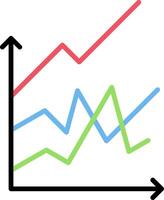 Line Graph Line Filled Icon vector