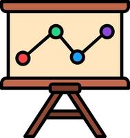 Line Chart Line Filled Icon vector