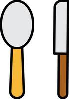 Cutlery Line Filled Icon vector