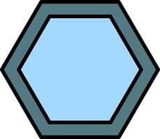 Hexagon Line Filled Icon vector