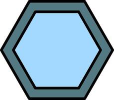 Hexagon Line Filled Icon vector