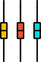 Box Plot Line Filled Icon vector