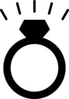 Diamond Ring Glyph Icon vector