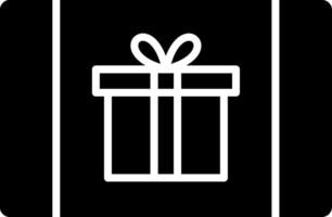 Gift Card Glyph Icon vector