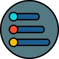 Progress Bar Line Filled Icon vector