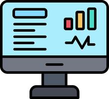 Dashboard Line Filled Icon vector