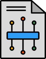 Workflow Line Filled Icon vector