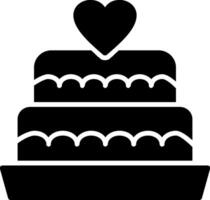 Wedding Cake Glyph Icon vector