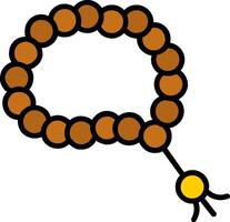 tasbih línea lleno icono vector