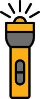 Flashlight Line Filled Icon vector