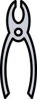 Pliers Line Filled Icon vector
