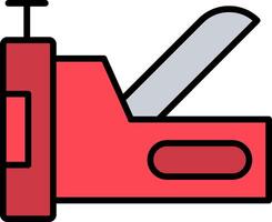 Staple Gun Line Filled Icon vector