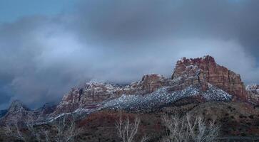 Sión cañón invierno foto