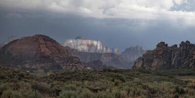 Stormy Zion Canyon photo