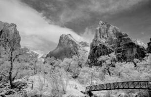 Sión cañón invierno foto