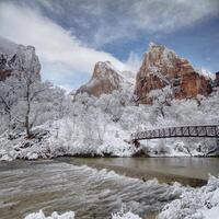 Sión cañón invierno foto