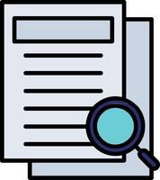 Research Line Filled Icon vector