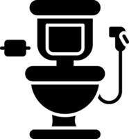 icono de glifo de baño vector