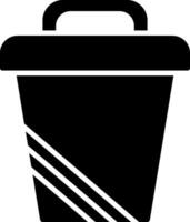 Trash Can Glyph Icon vector