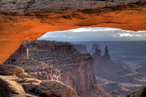 WASHER WOMAN THRU MESA ARCH photo