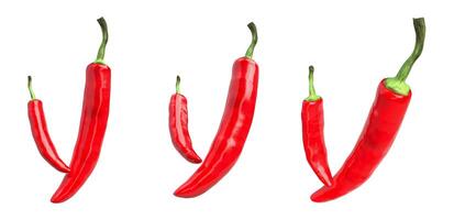 two ripe red chili peppers, illustration, in scene photo